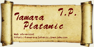 Tamara Platanić vizit kartica